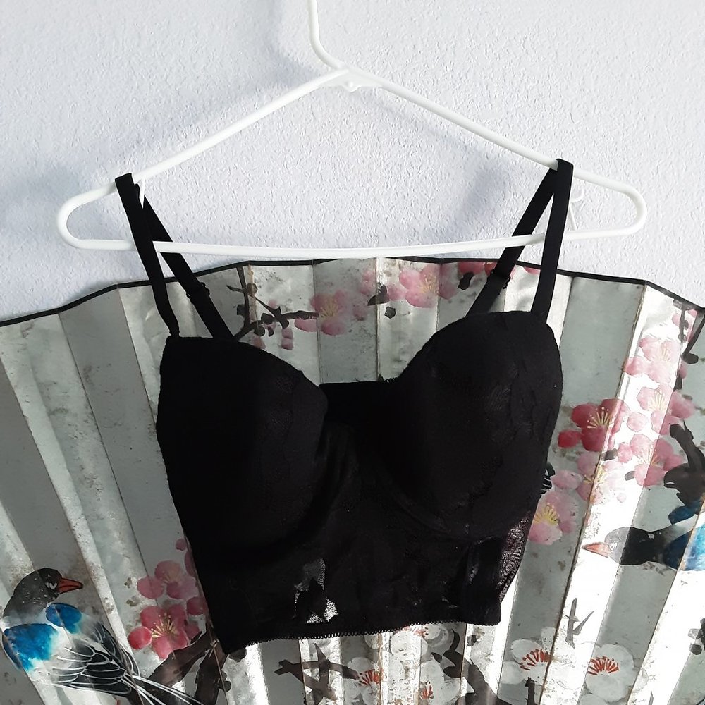 Black lace corset